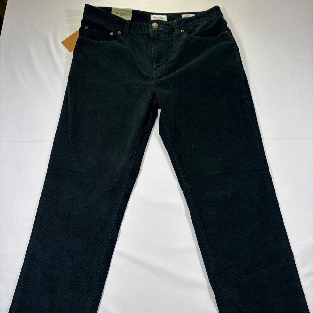 Goodfellow & Co Mens Straight Fit Corduroy Pants Forest Green 34x32 F16815507